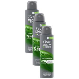 imageDove MenCare Antiperspirant Dry Spray Deodorant for Men Extra Fresh 48Hour Sweat and Body Odor Protection 38 oz38 Ounce Pack of 3