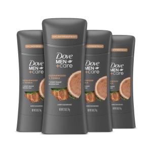 imageDove MenCare Antiperspirant Stick Cedarwood  Tonka 4 Count 72H Protection with a PlantBased Moisturizer 26 oz