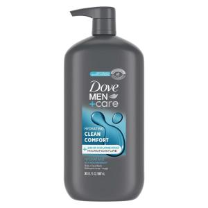 imageDove MenCare Body Wash and Face Wash Clean Comfort 135 oz for Dry Skin Effectively Washes Away Bacteria While Nourishing Your SkinClean