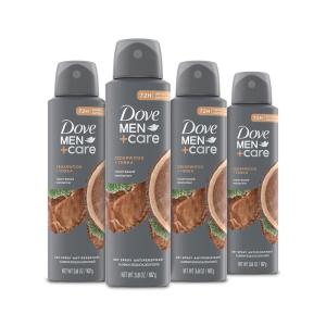 imageDove MenCare Dry Spray Antiperspirant Cedarwood  Tonka 4 Count 72H Protection with a PlantBased Moisturizer 38 ozCedarwood and Tonka Beans