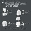 imageDove MenCare Refillable Deodorant Kit 0 percent Aluminum Fresh Feel Aluminum Free Deodorant 113 oz113 Ounce Pack of 1