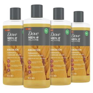 imageDOVE MEN  CARE Face  Body Wash For Men Awaken Turmeric  Ginger Root 18 oz 4 Count