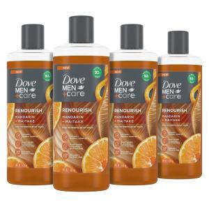 imageDOVE MEN  CARE Renourish Body Wash Mandarin  Maitake 4 Count With Vitamin and Mineral Complex Moisturizing Body Wash With Plant Based Ingredients 18 oz
