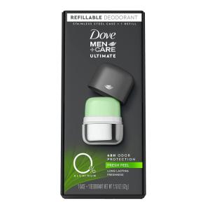 imageDove MenCare Refillable Deodorant Kit 0 percent Aluminum Fresh Feel Aluminum Free Deodorant 113 oz113 Ounce Pack of 1