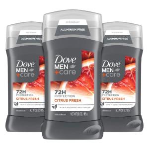 imageDOVE MEN  CARE Aluminum Free Deodorant for Men 3 Pack Summer Citrus Deodorant for Men 3 oz