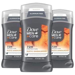 imageDove MenCare Aluminum Free 3 Pack Rustic Sandalwood Deodorant for Men 3 oz