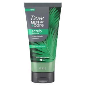 imageDove MenCare Body and Face Scrub Costal Cedar Deeply Exfoliates for Hydrated ampamp Nourished Skin 100 Gentle Cleanser No Sulfate Cleansers or Parabens 98 Biodegradable Formula 9 ozCoastal Cedar