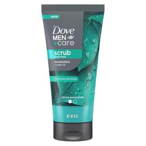 imageDove MenCare Body and Face Scrub Costal Cedar Deeply Exfoliates for Hydrated ampamp Nourished Skin 100 Gentle Cleanser No Sulfate Cleansers or Parabens 98 Biodegradable Formula 9 ozEucalyptus
