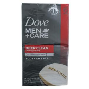imageDOVE MEN  CARE Body Soap and Face Bar More Moisturizing Than Bar Soap Deep Clean Effectively Washes Away Bacteria Nourishes Your Skin 375 oz 6 Bars
