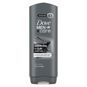 imageDOVE MEN  CARE Body and Face Wash 4 Count Purifying Charcoal  Clay Body Wash for Men with 24Hour Nourishing Micromoisture Technology 18 ozcharcoal and clay