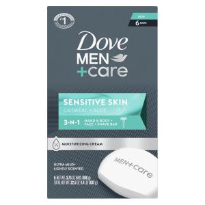 imageDOVE MEN  CARE Hand ampamp Body Face  Shave Bar Sensitive Skin 6 Count for sensitive skin 375 oz