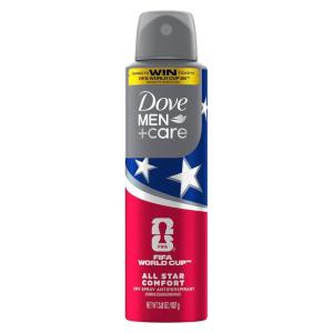 imageDove MenCare Dry Spray Antiperspirant All Star Comfort for 72H Protection Neutralizes Sweat and Odor 38 oz