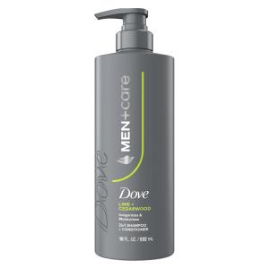imageDOVE MEN  CARE Shampoo 1 count Lime ampamp Cedar for Real Hair that Powers Up Hair Strength with Invigorating ampamp Moisturizing Results 18 Fl oz