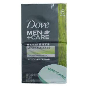 imageDove MenCare Body and Face Bar to Hydrate Skin Minerals  Sage More Moisturizing Than Bar Soap 375 oz 6 Bars375 Ounce Pack of 6