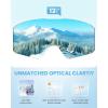 imageOutdoorMaster Falcon Kids Ski GogglesMagnetic Interchangeable Lens Anti Fog UV Protection OTG Snowboard Goggles for YouthA1vlt 13 Grey Lens With Revo Pinkrabbit Strap