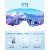 imageOutdoorMaster Falcon Kids Ski GogglesMagnetic Interchangeable Lens Anti Fog UV Protection OTG Snowboard Goggles for YouthA1vlt 158 Grey Lens With Revo Redblack Strap