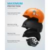 imageOutdoorMaster Kids Ski Helmet Snowboard Helmet for Boys Girls ampamp Youth Durable PC Shell Protective EPS Foam ampamp 12 Cooling Vents Dial Fit Snow Helmet Certified Snow Sport Helmet Snowboarding HelmetGlossy Dark Orange