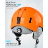 imageOutdoorMaster Kids Ski Helmet Snowboard Helmet for Boys Girls ampamp Youth Durable PC Shell Protective EPS Foam ampamp 12 Cooling Vents Dial Fit Snow Helmet Certified Snow Sport Helmet Snowboarding HelmetGlossy Dark Orange