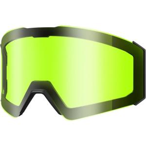 imageOutdoorMaster Falcon Kids Ski GogglesMagnetic Interchangeable Lens Anti Fog UV Protection OTG Snowboard Goggles for YouthLensvlt 80 Green