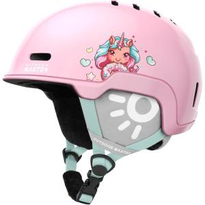 imageOutdoorMaster Kids Ski Helmet Snowboard Helmet for Boys Girls ampamp Youth Durable PC Shell Protective EPS Foam ampamp 12 Cooling Vents Dial Fit Snow Helmet Certified Snow Sport Helmet Snowboarding HelmetGlossy Pink