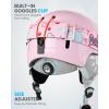 imageOutdoorMaster Kids Ski Helmet and Goggles Set Snowboard Helmet Durable PC Shell ampamp EPS Foam Snow Helmet 12 Cooling Vents Dial Fit Skiing Helmet SafetyCertified Snow Sport Helmets for Boys ampamp GirlsGlossy Pink
