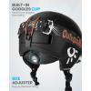 imageOutdoorMaster Kids Ski Helmet and Goggles Set Snowboard Helmet Durable PC Shell ampamp EPS Foam Snow Helmet 12 Cooling Vents Dial Fit Skiing Helmet SafetyCertified Snow Sport Helmets for Boys ampamp GirlsMatte Black