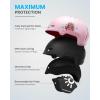 imageOutdoorMaster Kids Ski Helmet and Goggles Set Snowboard Helmet Durable PC Shell ampamp EPS Foam Snow Helmet 12 Cooling Vents Dial Fit Skiing Helmet SafetyCertified Snow Sport Helmets for Boys ampamp GirlsGlossy Pink