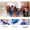 imageOutdoorMaster Kids Ski Socks  Merino Wool Blend Over the Calf DesignBlue Mountains  2 Pack