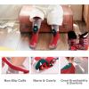 imageOutdoorMaster Kids Ski Socks  Merino Wool Blend Over the Calf DesignChristmas  2 Pack