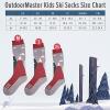imageOutdoorMaster Kids Ski Socks  Merino Wool Blend Over the Calf DesignChristmas  2 Pack