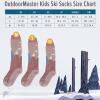 imageOutdoorMaster Kids Ski Socks  Merino Wool Blend Over the Calf DesignMt View  2 Pack