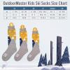 imageOutdoorMaster Kids Ski Socks  Merino Wool Blend Over the Calf DesignMt View  Dust Gray  Carrot Orange