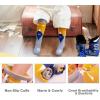 imageOutdoorMaster Kids Ski Socks  Merino Wool Blend Over the Calf DesignMt View  Dust Gray  Carrot Orange