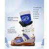 imageOutdoorMaster Kids Ski Socks  Merino Wool Blend Over the Calf DesignZ Blue Grey