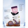 imageOutdoorMaster Kids Ski Socks  Merino Wool Blend Over the Calf DesignZ Peach Pink