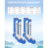 imageOutdoorMaster Kids Ski Socks 23Pack Merino Wool Compression Thermal Socks with Boys ampamp Girls Over The Calf NonSlip CuffGreenorangeblue