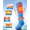 imageOutdoorMaster Kids Ski Socks 23Pack Merino Wool Compression Thermal Socks with Boys ampamp Girls Over The Calf NonSlip CuffGreenorangeblue