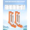 imageOutdoorMaster Kids Ski Socks 23Pack Merino Wool Compression Thermal Socks with Boys ampamp Girls Over The Calf NonSlip CuffOrange