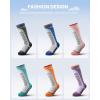 imageOutdoorMaster Kids Ski Socks 23Pack Merino Wool Compression Thermal Socks with Boys ampamp Girls Over The Calf NonSlip CuffPurple