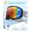 imageOutdoorMaster Owl Kids Ski Goggles OTG AntiFog Snowboard Goggles with 100 UV ProtectionBlack Framevlt 15 Revo Colorful