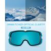 imageOutdoorMaster Owl Kids Ski Goggles OTG AntiFog Snowboard Goggles with 100 UV ProtectionBlack Framevlt 60 Blue Lens