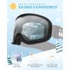 imageOutdoorMaster Owl Kids Ski Goggles OTG AntiFog Snowboard Goggles with 100 UV ProtectionBlack Framevlt 60 Blue Lens