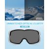 imageOutdoorMaster Owl Kids Ski Goggles OTG AntiFog Snowboard Goggles with 100 UV ProtectionWhite Framevlt 10 Silver Lens