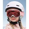 imageOutdoorMaster Owl Kids Ski Goggles OTG AntiFog Snowboard Goggles with 100 UV ProtectionWhite Framevlt 53 Red Lens