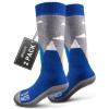 imageOutdoorMaster Kids Ski Socks  Merino Wool Blend Over the Calf DesignBlue Mountains  2 Pack