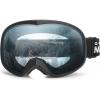 imageOutdoorMaster Owl Kids Ski Goggles OTG AntiFog Snowboard Goggles with 100 UV ProtectionBlack Framevlt 60 Blue Lens