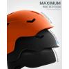 imageOutdoorMaster Deer Ski HelmetSnowboard Helmet for Adults  Durable PC Shell Protective EPS Foam ampamp 12 Cooling Vents Snow Helmets for Men Women ampamp YouthMatte Orange