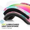 imageOutdoorMaster Kids Ski Goggles  Helmet Compatible Snow Goggles for Boys ampamp Girls with 100 UV ProtectionA02 Vlt 131