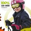 imageOutdoorMaster Kids Ski Goggles  Helmet Compatible Snow Goggles for Boys ampamp Girls with 100 UV ProtectionLight Yellow Vlt 77