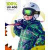 imageOutdoorMaster Kids Ski Goggles  Helmet Compatible Snow Goggles for Boys ampamp Girls with 100 UV ProtectionRevo Greenlens Vlt 28